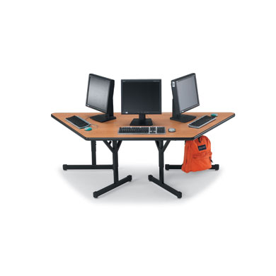 Flexline™ Trapezoid Three Student Desk