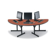 Three-Student Half Circle table