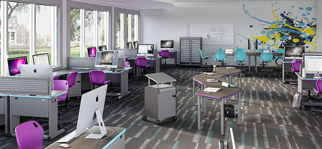 Computer Lab Furniture Design / Modular Computer Lab Classrooms ...