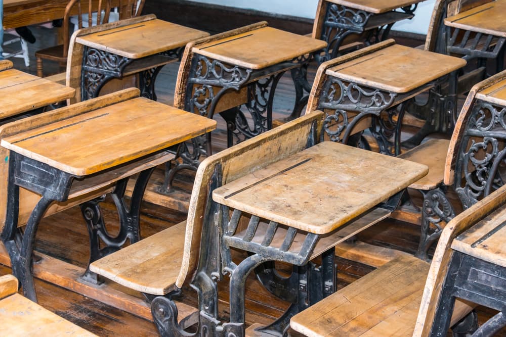 Old Fashioned School Desk