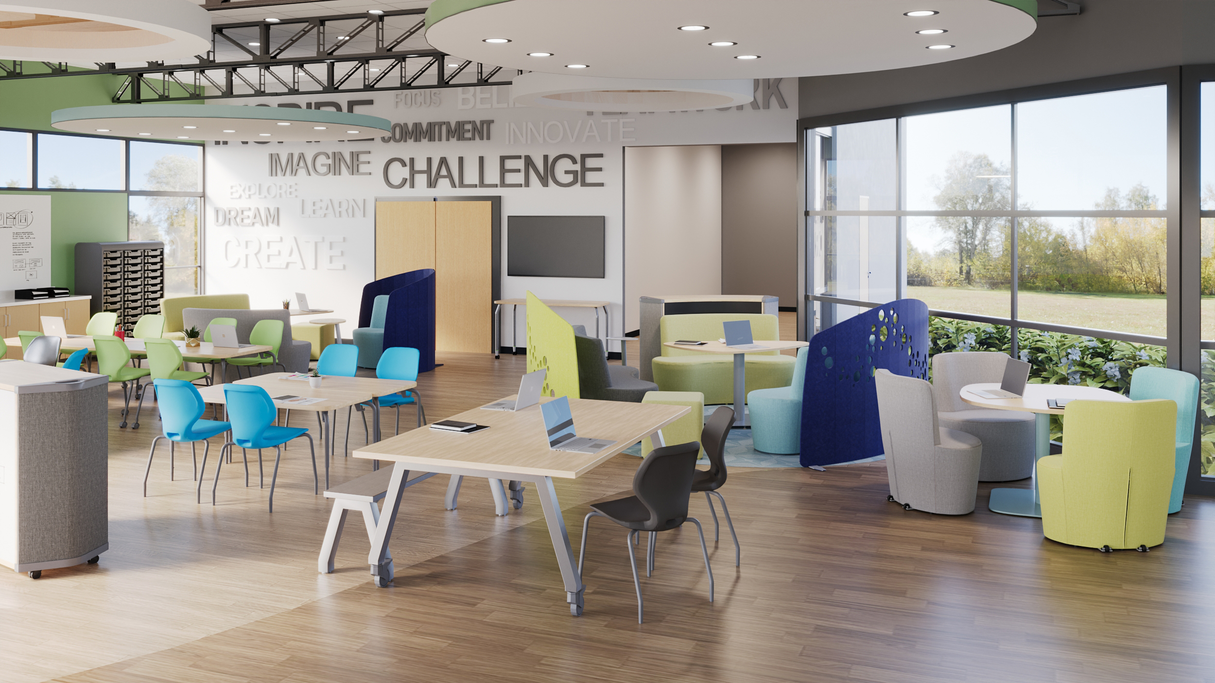 169357 - Smith Systems - Study Space_Green Room Flowform Learning Lounge 1