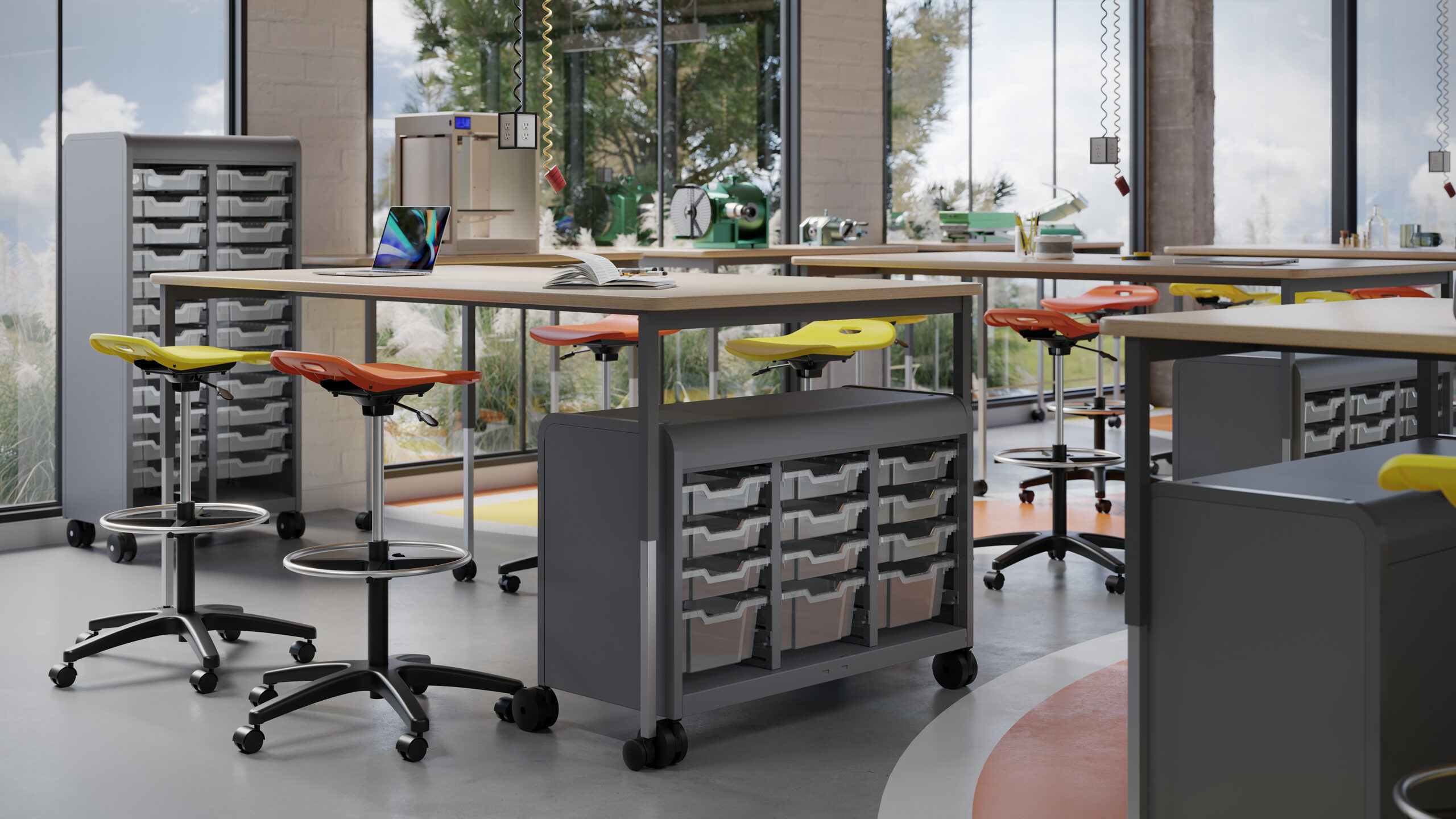 2023_Makerspace environment with new stools_2