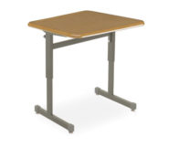 Silhouette Single-Student Desk (Hard Plastic Top)