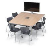 Interchange™ Half Boat Multimedia Table