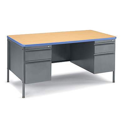 Planner Teacher Desk, Double Pedestal