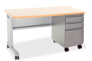 Cascade Teacher Desk, Right-hand - Box/Box/File