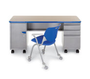 Cascade Teacher Desk - Double Pedestal