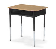 Elemental Hard Plastic Single-Student Desk