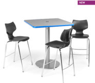 Cafe Table Square Top, Circular base