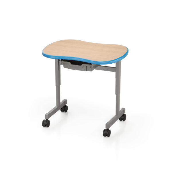 01659 Silhouette® Sequence Desk, fixed-height w/ casters