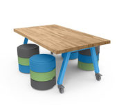 Planner Studio, Butcher Block Table