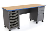Cascade® Teacher Desk – Double Pedestal