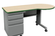 Cascade® Teacher Desk – P-Top