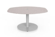 Flowform® Learn Lounge Curved Rectangle Table w/power
