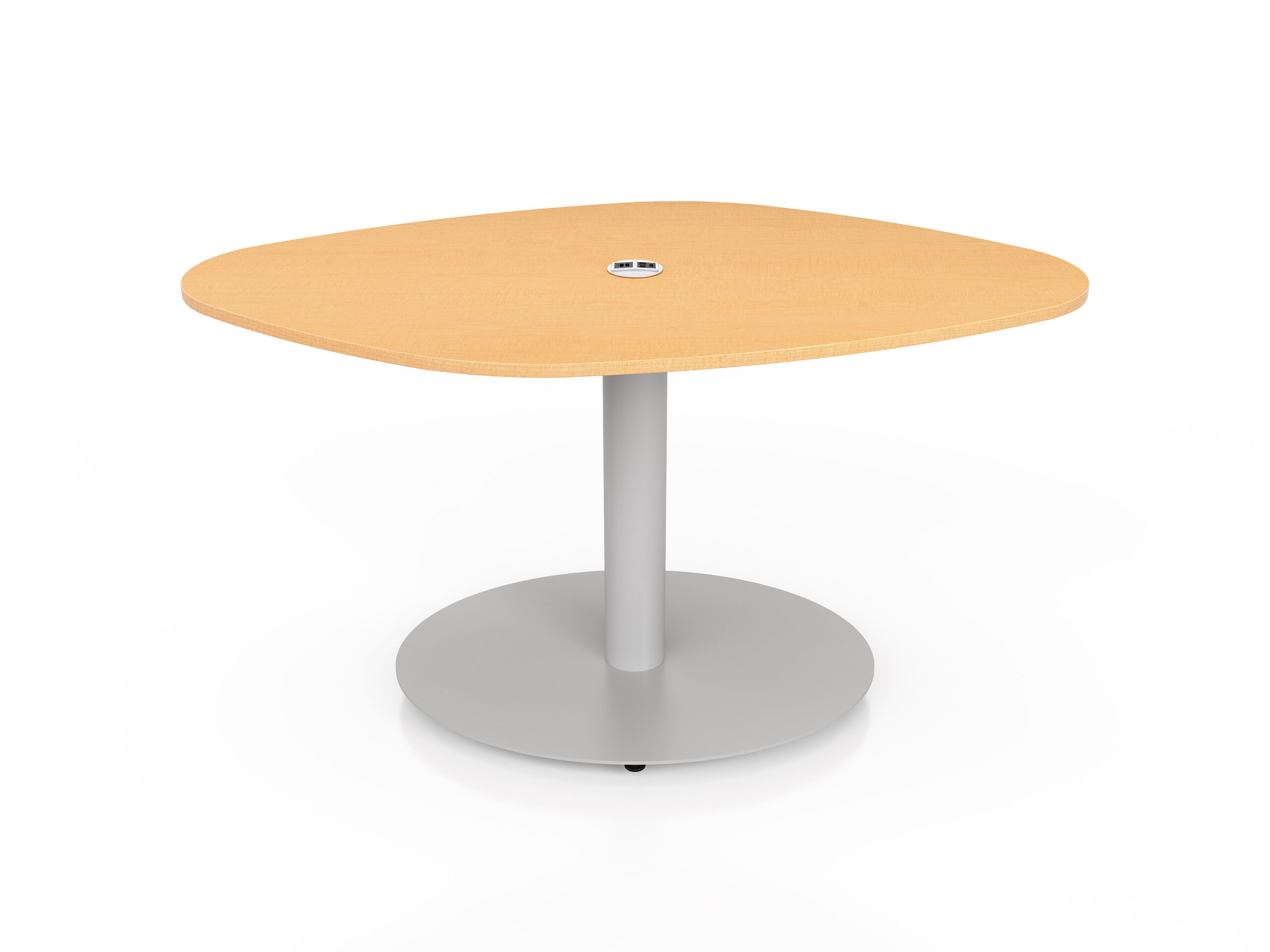 Flowform® Learn Lounge Offset Rectangle Table w/power