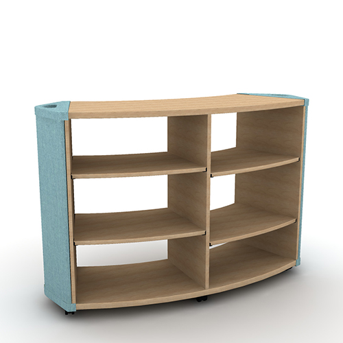 57BAAA00000 Flowform™ Curved Unit with shelves no back