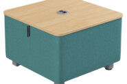 Flowform® Modular Square Ottoman + Surface w/ Power